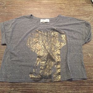 Golden Elephant Crop Top