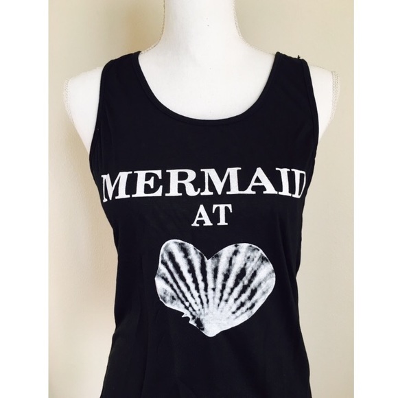 🆕 "Mermaid at ❤️" Black Tank