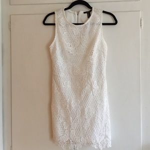 White Crochet Summer Dress