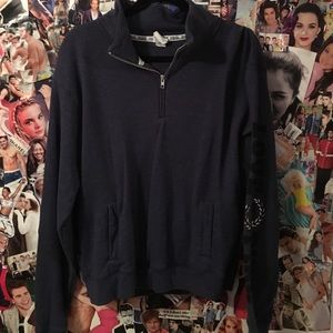 Navy quarter zip PINK sweatshirt