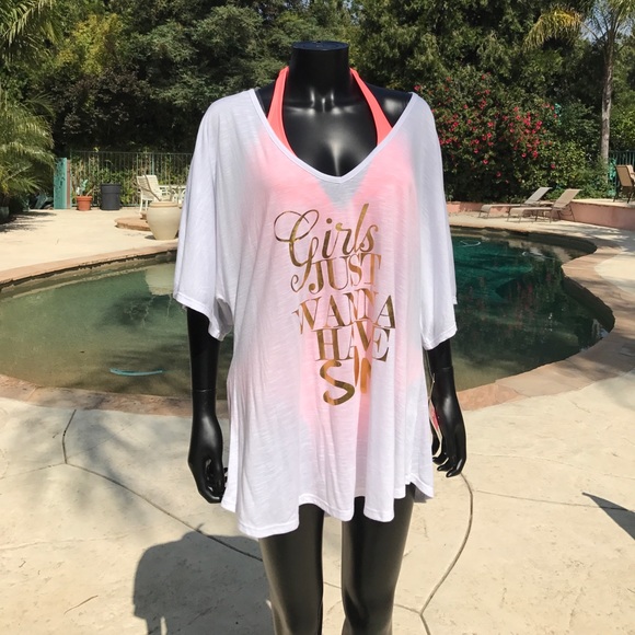 MIKEN “Girls Just Wanna Have Sun" Beach Cover Up - Picture 4 of 8