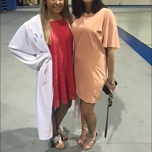 peach and pink dresses