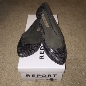 Zara snake skin patterned flats
