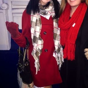 Peacoat and matching scarf
