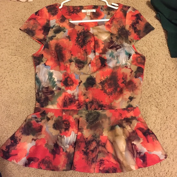 Floral Peplum Top