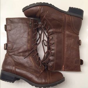Brown Combat Boots