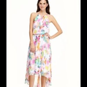 Elegant watercolor High-low dress Sz 6
