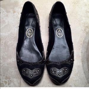 Ash multi leather flats 37.5