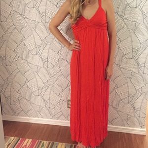 Flowy beautiful coral dress.