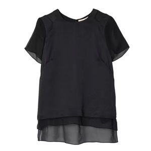 REBECCA TAYLOR Black Silk Top
