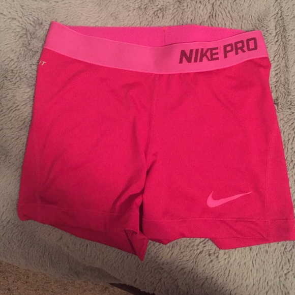 NIKE PRO DRI-FIT HOT PINK SPANDEX SHORTS