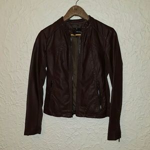 Express Brown (Faux) Leather Jacket