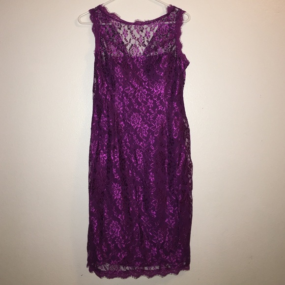 Magenta lace dress