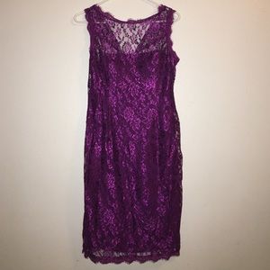 Magenta lace dress
