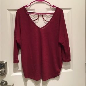 Maurice's Red 3/4 Length Top