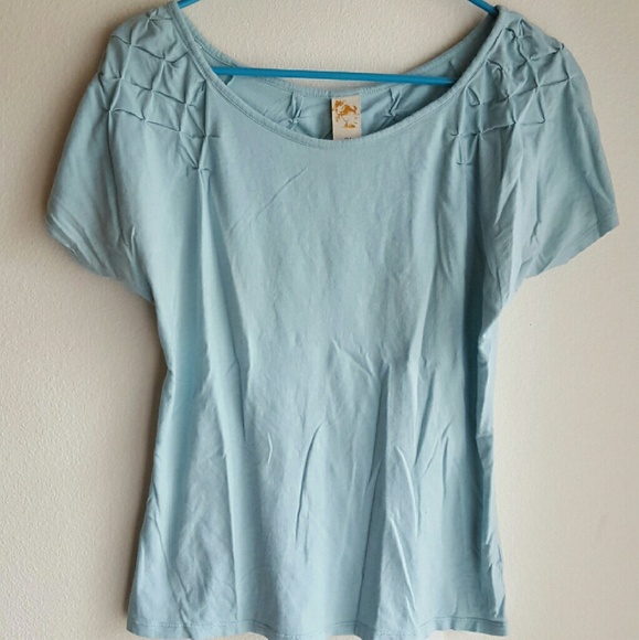 *SOLD* Free  People Mirror Blue Knotted Top