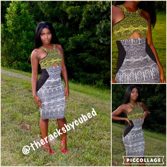 Tribal Bodycon Dress x Boohoo