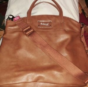 Babymel brown leather diaper bag