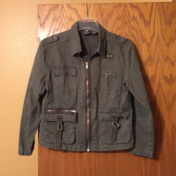 Copper Key XL military style jacket green
