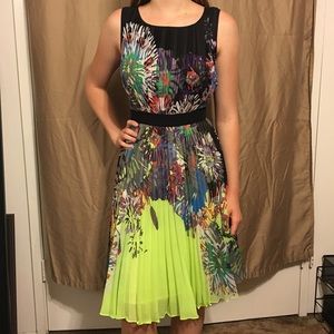 BCBG Sierra Printed Neon Dress