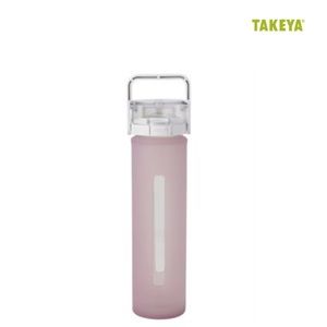 Takeya Flip Cap Glass Bottle (16oz/ice pink)
