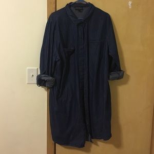 Denim dress with denim belt