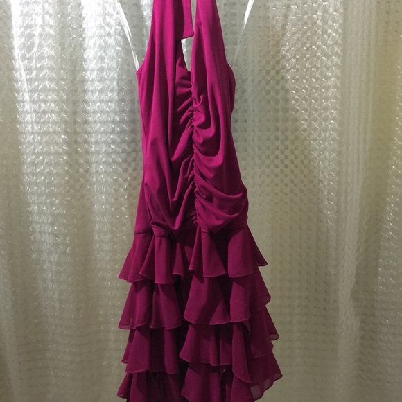 Hot pink halter dress