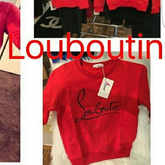 Red Louboutin sweater