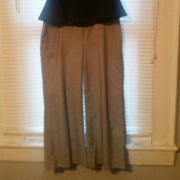 Liz Claiborne wide leg striped pants