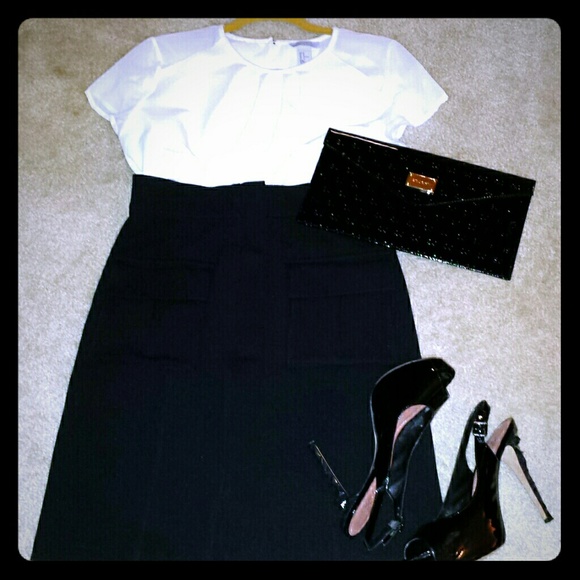 DVF black knit skirt with pockets - Picture 1 of 3