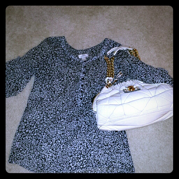 LOFT black and white tunic