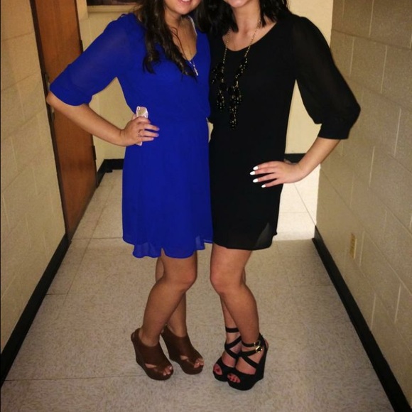 Black an blue dresses