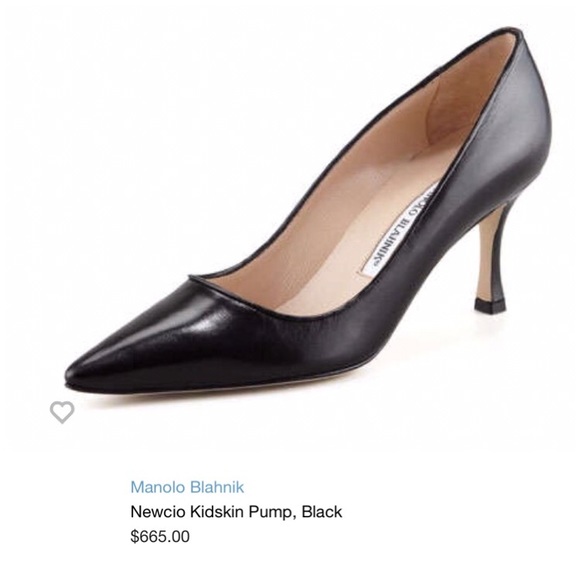 Manolo Blahnik Black Newcio Pumps