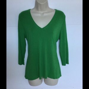 3/4 sleeve green top (Tahari)