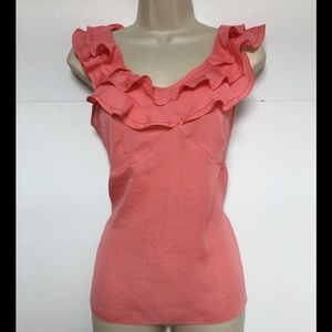 Pink sleeveless blouse