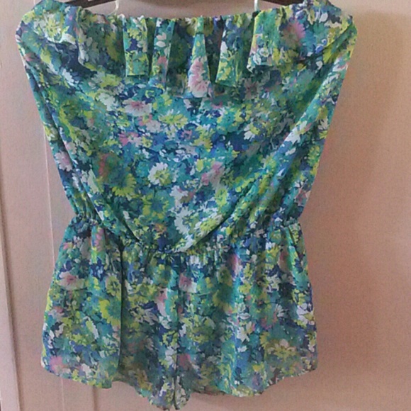 L Lucca Couture Floral Summer Romper - Picture 1 of 4