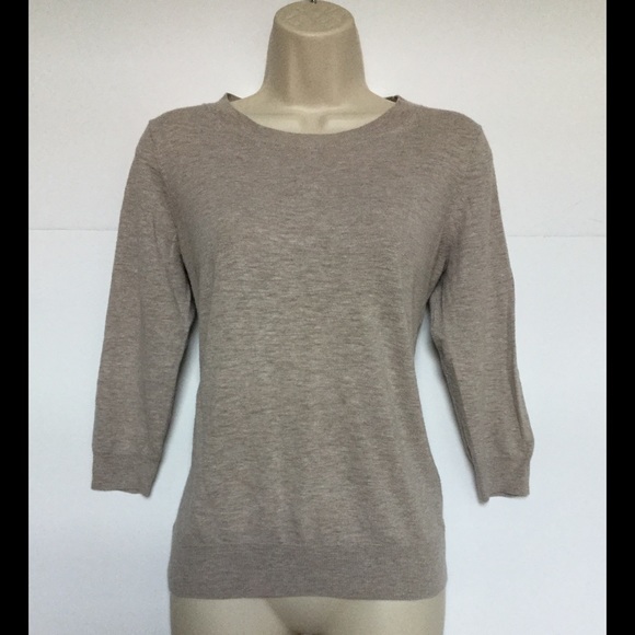 Tan crew neck sweater (J Crew)
