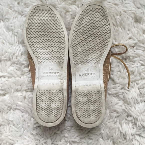 Gold sparkle sperry shoes! - Picture 2 of 4