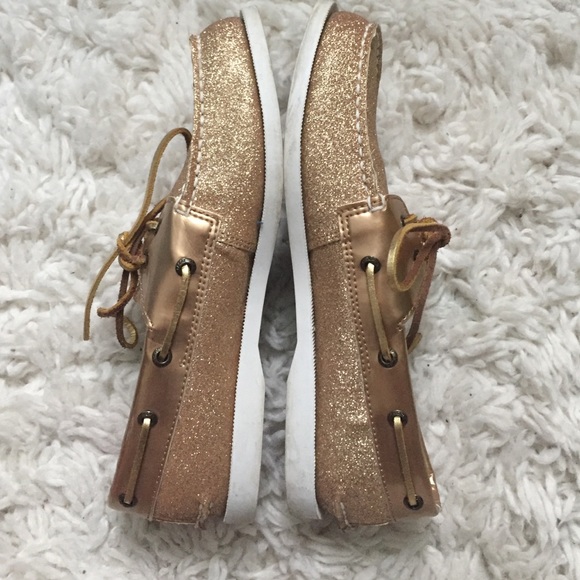 Gold sparkle sperry shoes! - Picture 3 of 4