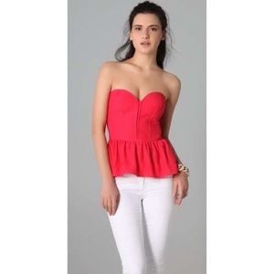 Parker bustier silk top