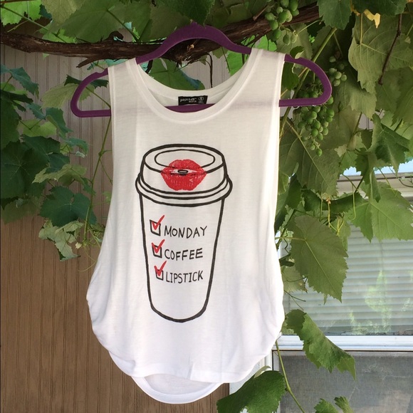 ❗️SOLD OUT❗️🛍Sale🛍 Monday✅Coffee✅Lipstick✅Top - Picture 3 of 3