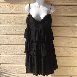 Wet seal brand black ruffled sundress. Large