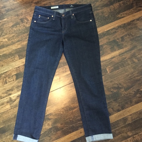 AG Adriano Goldschmied Denim - AG Stevie roll up jeans. Size 29R. Dark wash.