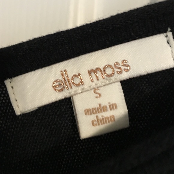 Ella Moss black tissue weight sweater size small - Picture 2 of 3