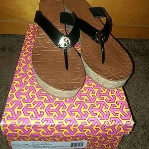 Tory Burch Thora wedge things sandals new w/box