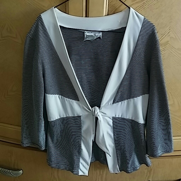 Adorable Top Blue and White Stripes