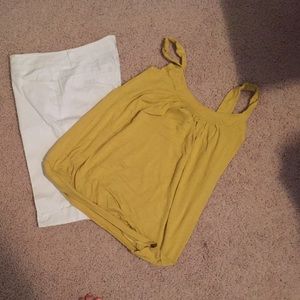 White Bermuda shorts and shirt