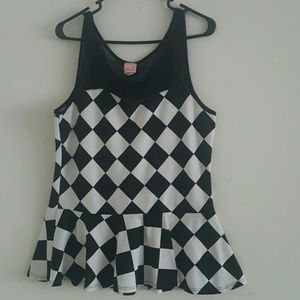 Checker Peplum