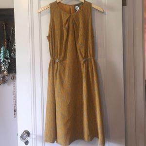 Anthropologie yellow dress size 8