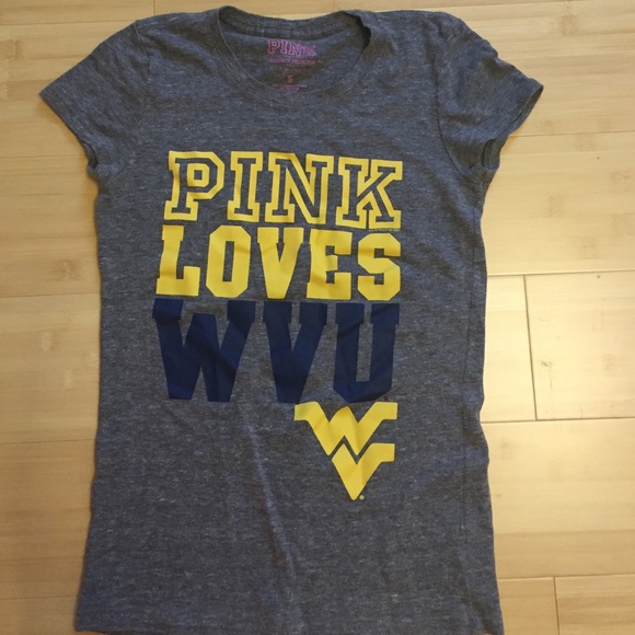 Victoria's Secret pink love wvu t shirt